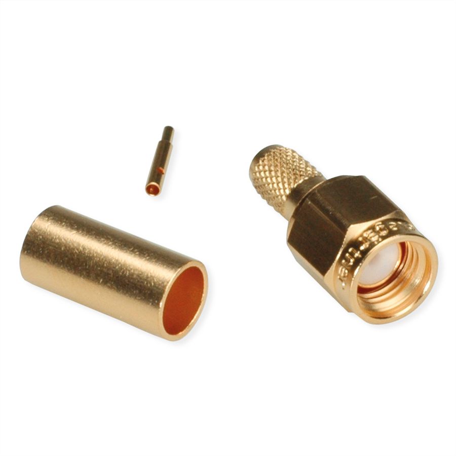 TELEGÄRTNER Connecteur à sertir SMA pour RG-58C/U, connexion à souder/sertir plaquée or