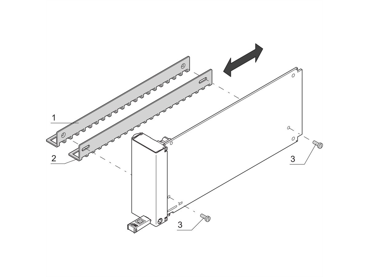 Chicane à air SCHROFF pour modules de remplissage AMC, pleine grandeur