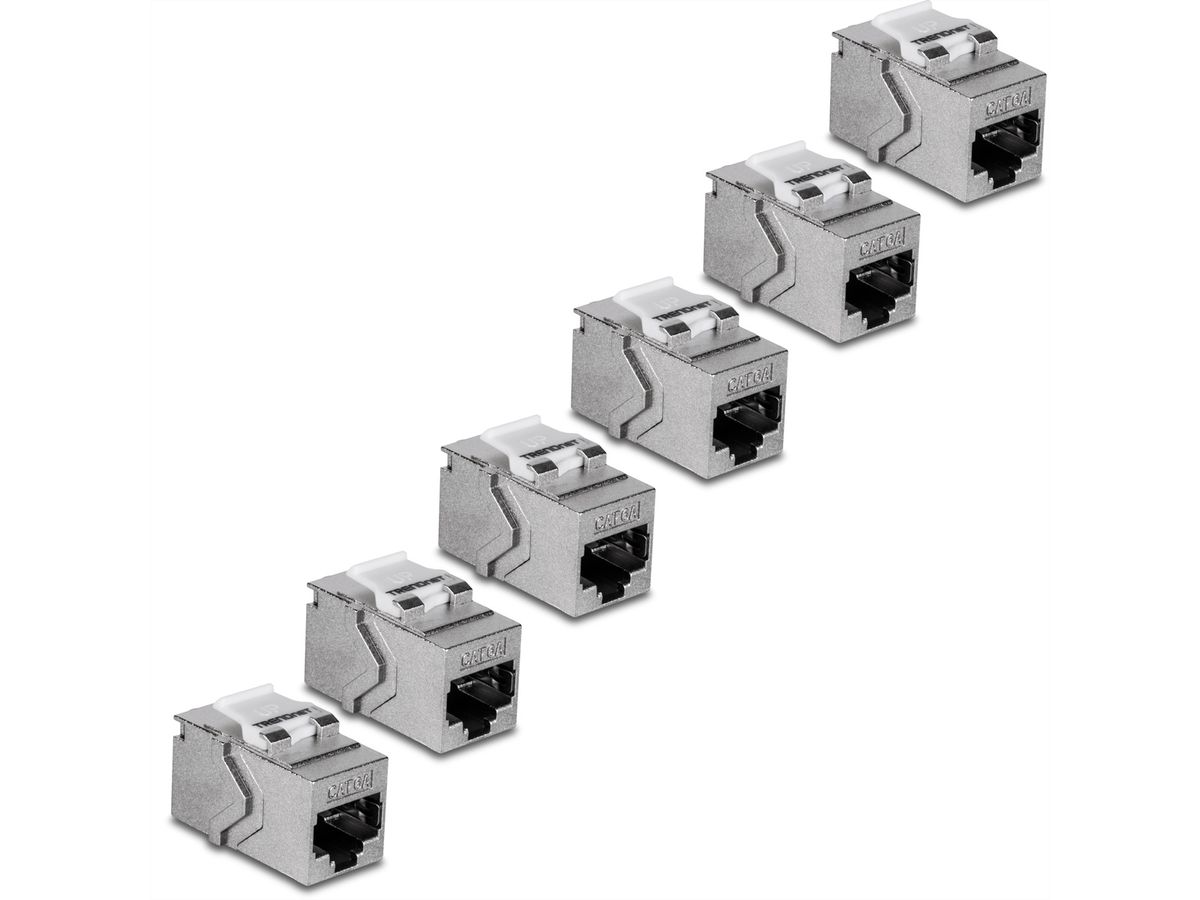 TRENDnet TC-KC06C6A Coupleurs keystone Cat6A alignés, Pack de 6