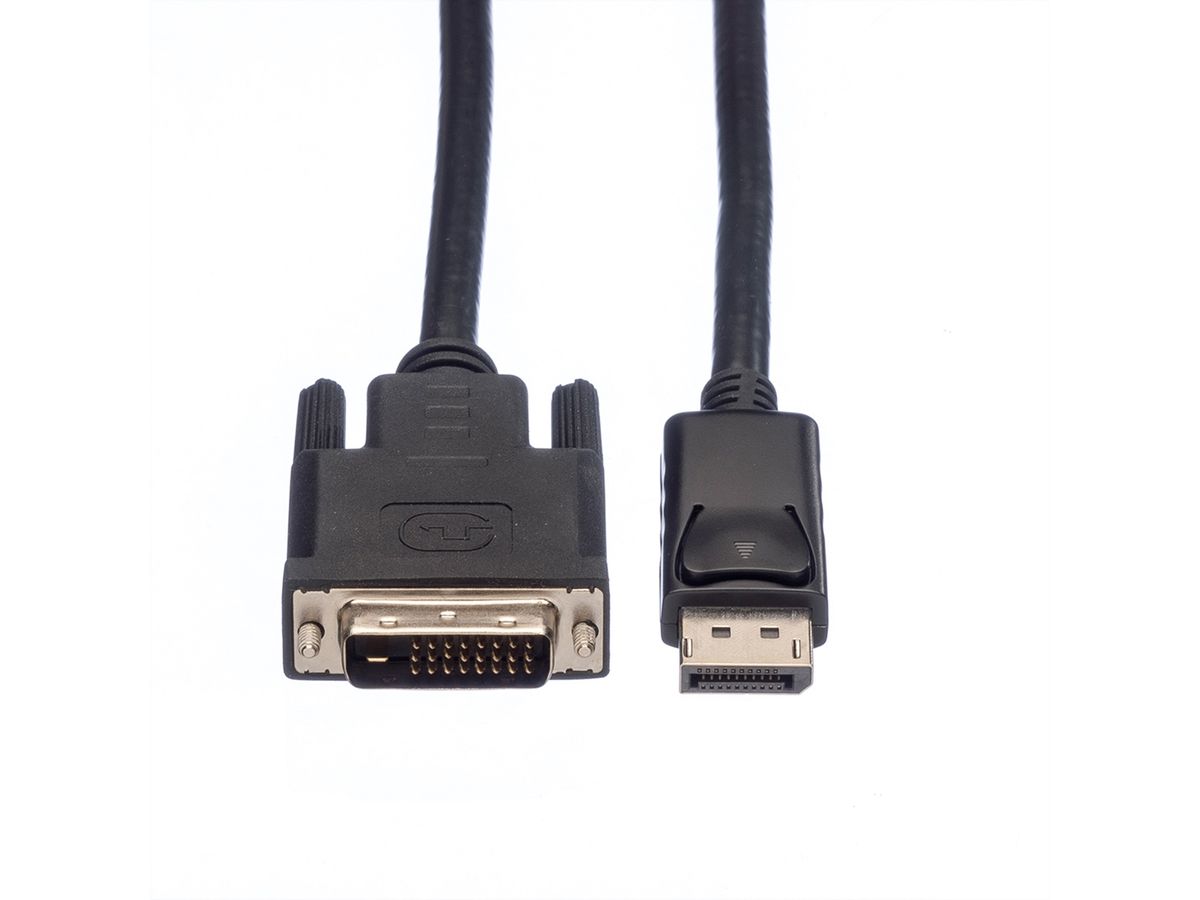 ROLINE Câble DisplayPort DP M - DVI M, LSOH, noir, 2 m