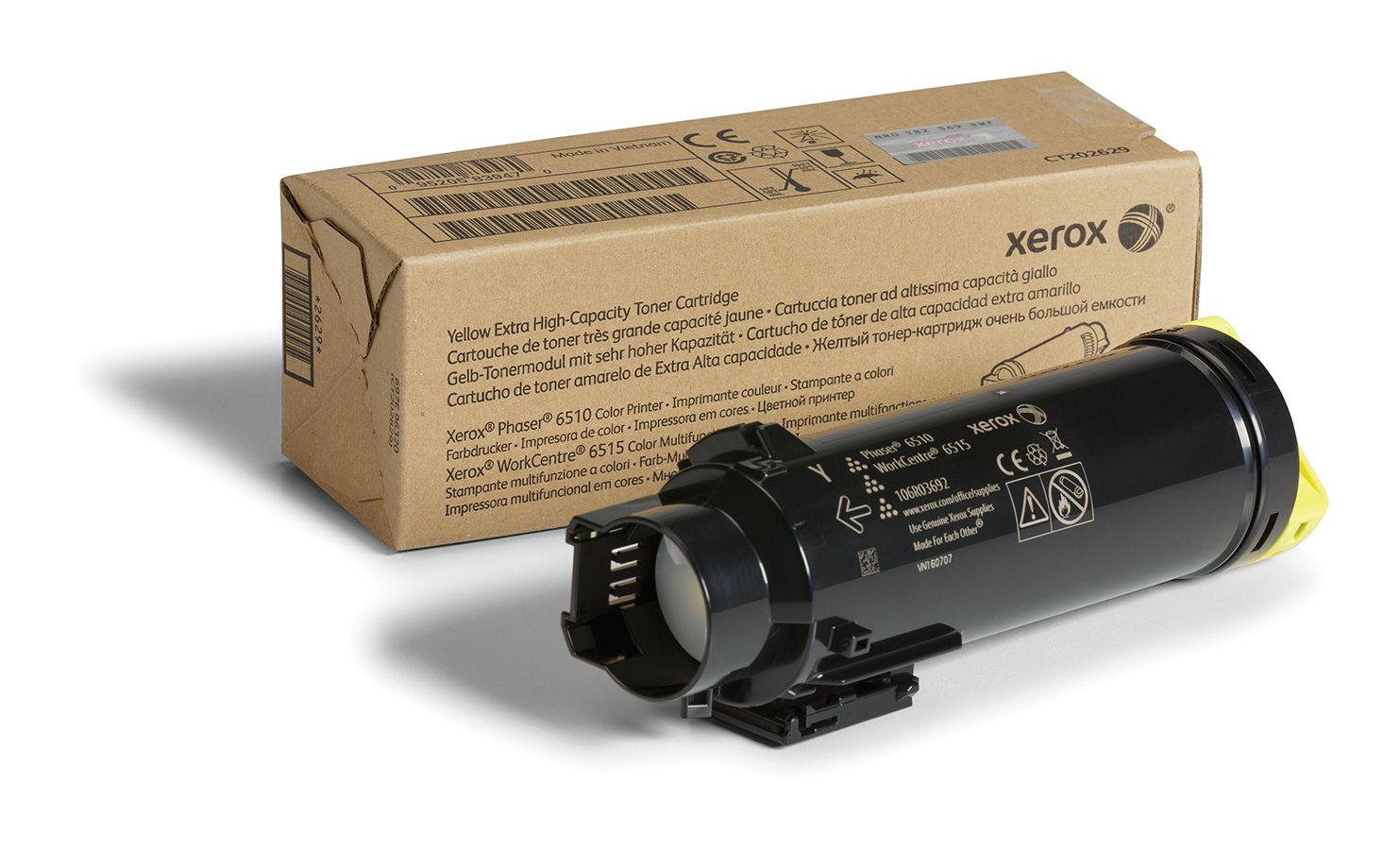Xerox Cartouche de toner Jaune de Très haute capacité Phaser® 6510, WorkCentre® 6515 (4300 pages) - 106R03692