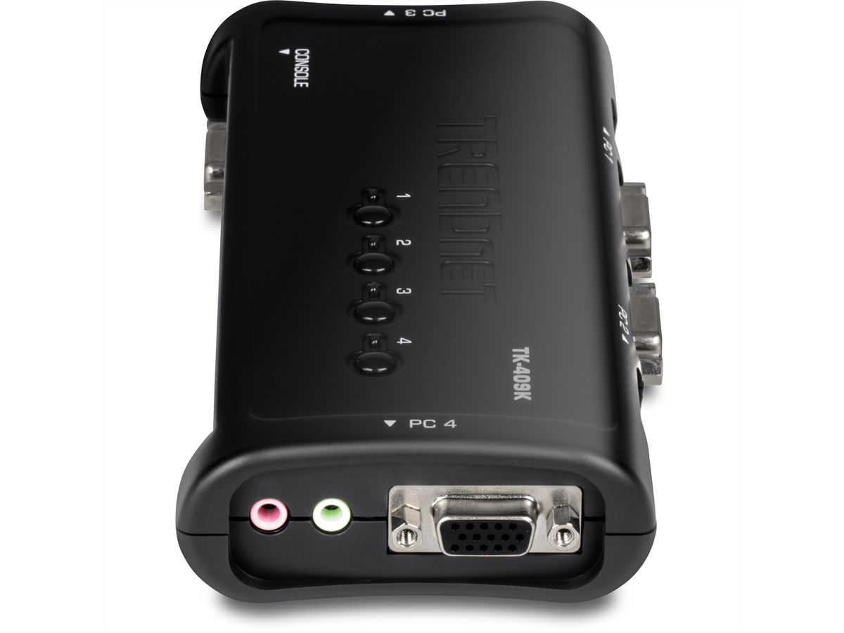 TRENDnet TK-409K Kit de switch KVM USB à 4 ports avec fonction audio