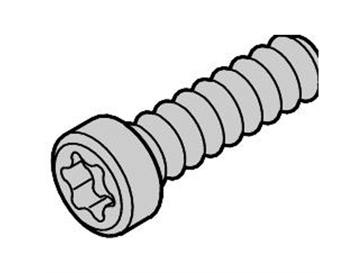 Vis à tête cylindrique de SCHROFF, Torx, autoserrante, M2.5 x 9.3