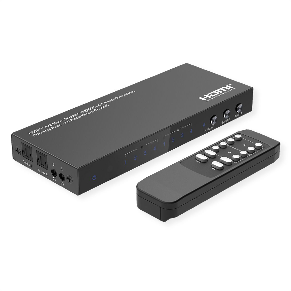 VALUE Switch Matrix HDMI 4K, 4 x 2, avec télécommande