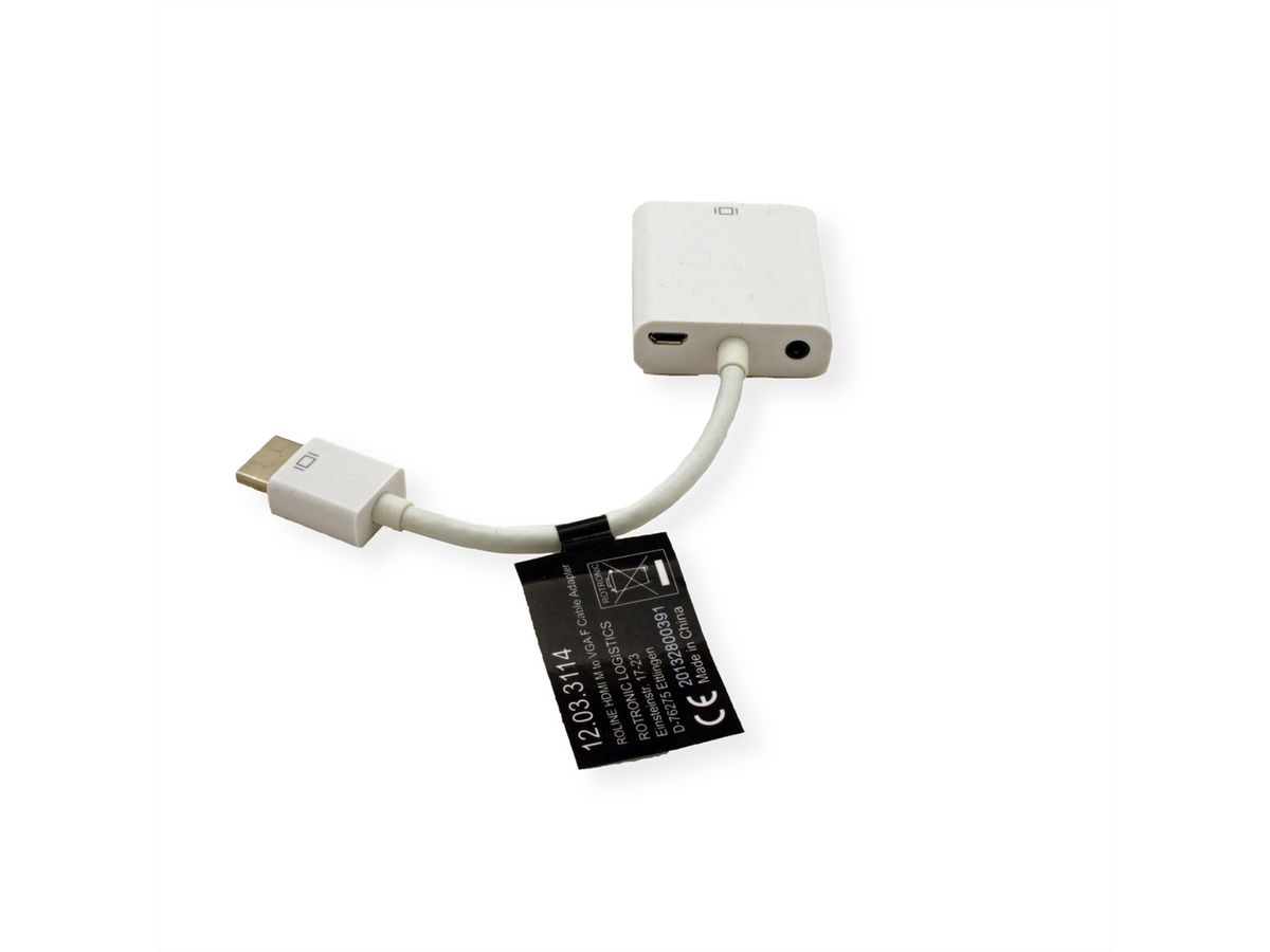 VALUE Câble adaptateur HDMI-VGA, HDMI M-VGA F - SECOMP France