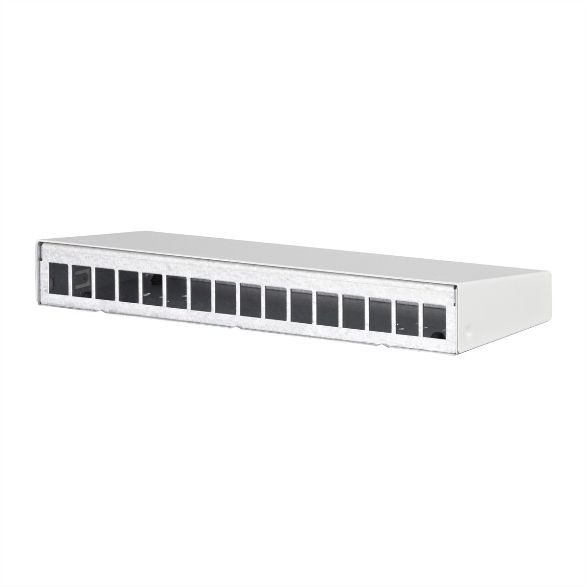 METZ CONNECT  Keystone boîtier en saillie 16 ports blanc pur, non équipé