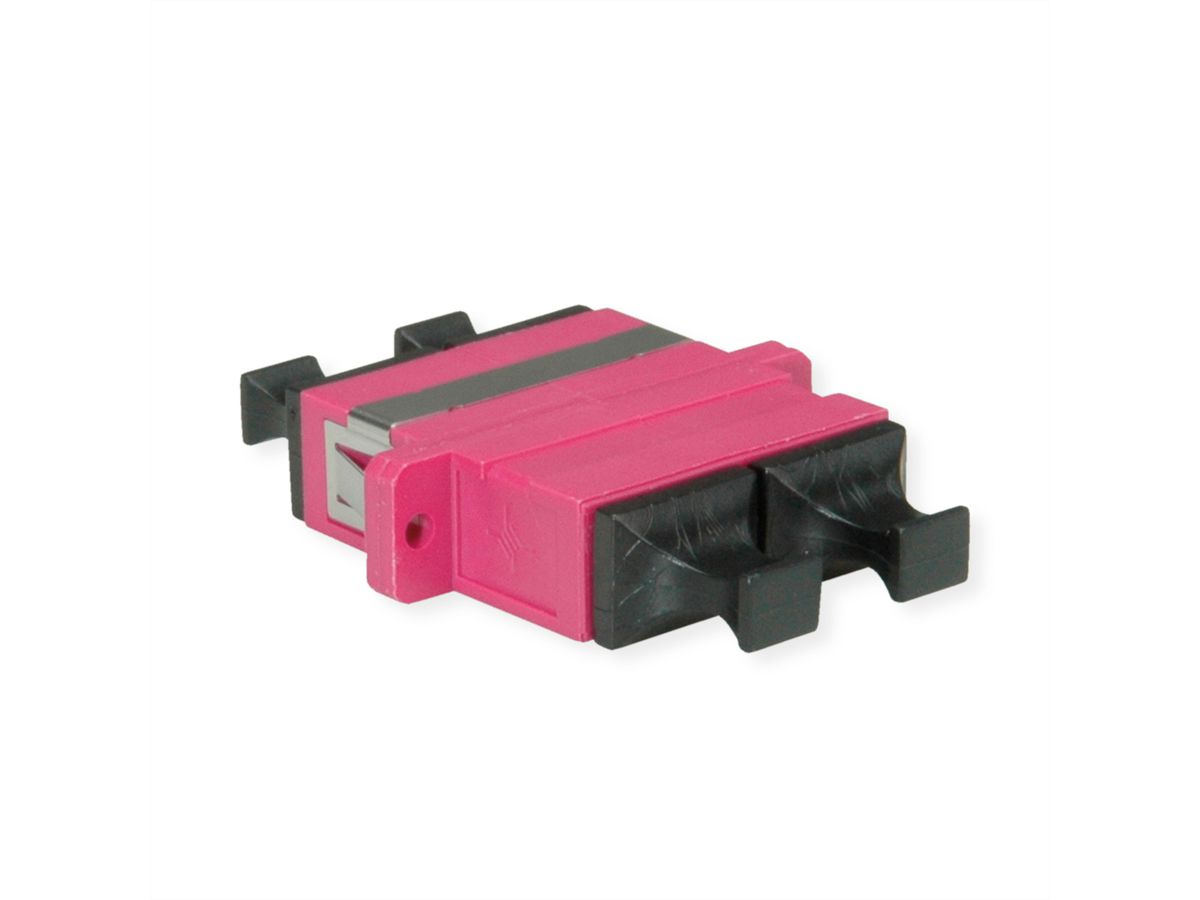 TELEGÄRTNER  Coupleur SC Duplex, Multimode, Manchon en céramique, boîtier en plastique, violet