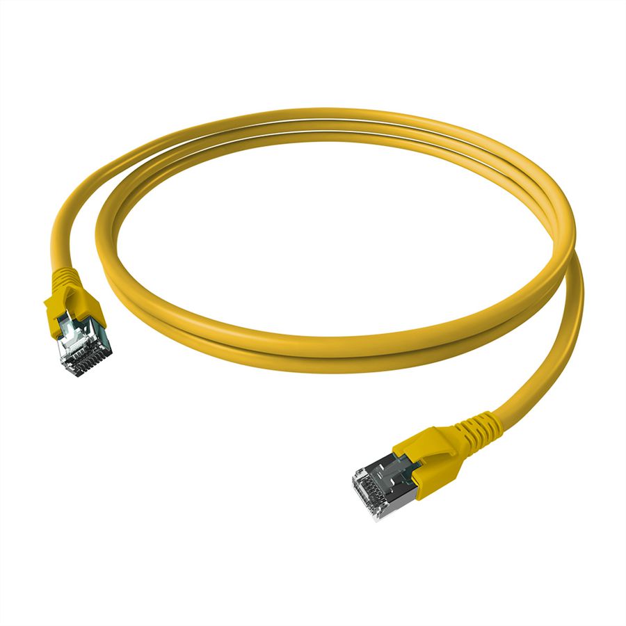 EasyLan FlexBoot Cordon Cat.6A, S/FTP, jaune, 1 m