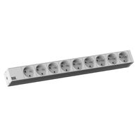 BACHMANN Prise multiple, 9x sans interrupteur, 2 m