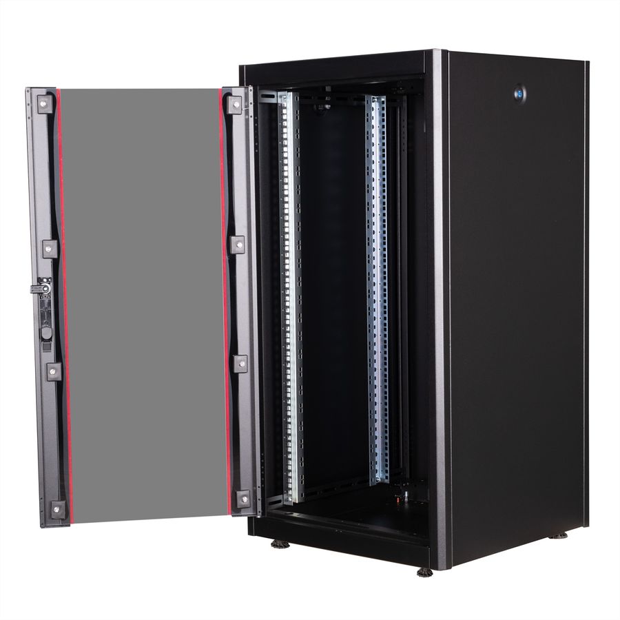 ROLINE 19" Baie réseau Basic 22U, 600x600 LxP Porte verre noir