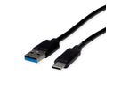 ROLINE RM Câble USB 3.2 Gen 1, A-C, M/M, noir, 0,5 m