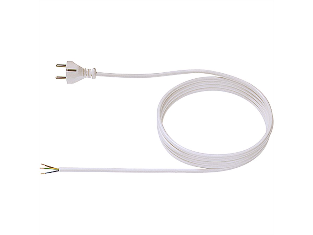 BACHMANN Câble H03VV-F 3G0,75, blanc, 3 m