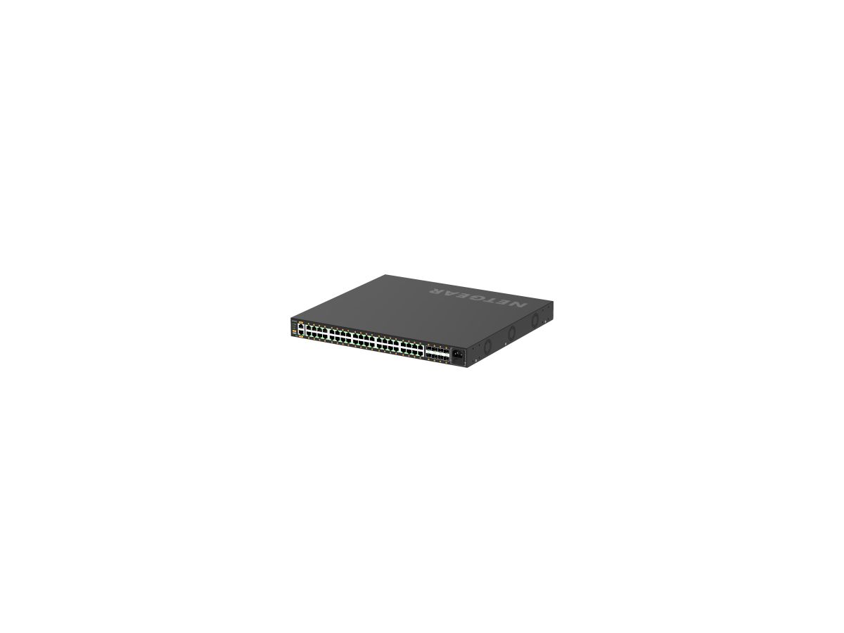 NETGEAR GSM4248P-100EUS commutateur réseau Géré L2/L3/L4 Gigabit Ethernet (10/100/1000) Connexion Ethernet, supportant l'alimentation via ce port (PoE) Noir