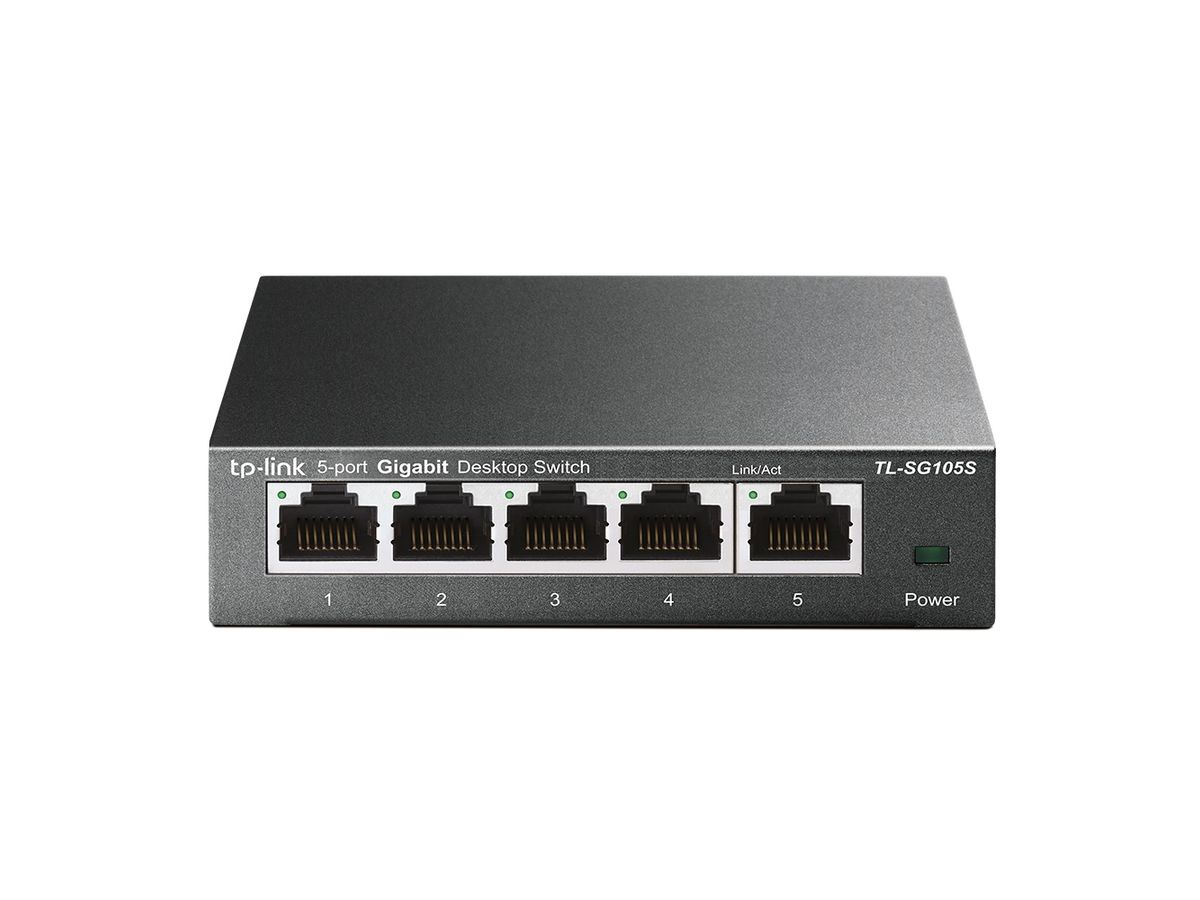TP-Link TL-SG105S commutateur réseau Non-géré Gigabit Ethernet (10/100/1000) Noir