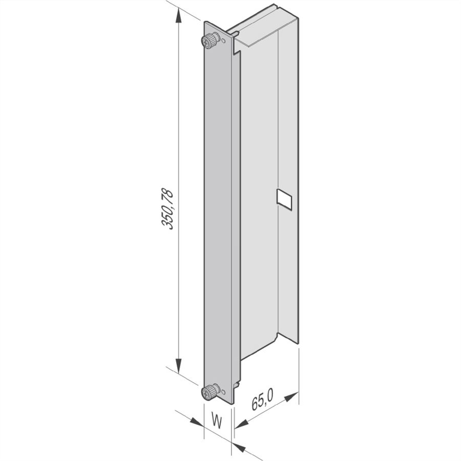 Déflecteur d'air AdvancedTCA SCHROFF 70 mm, avec déflecteur d'air, profilé alu, 8 U, 6 HP