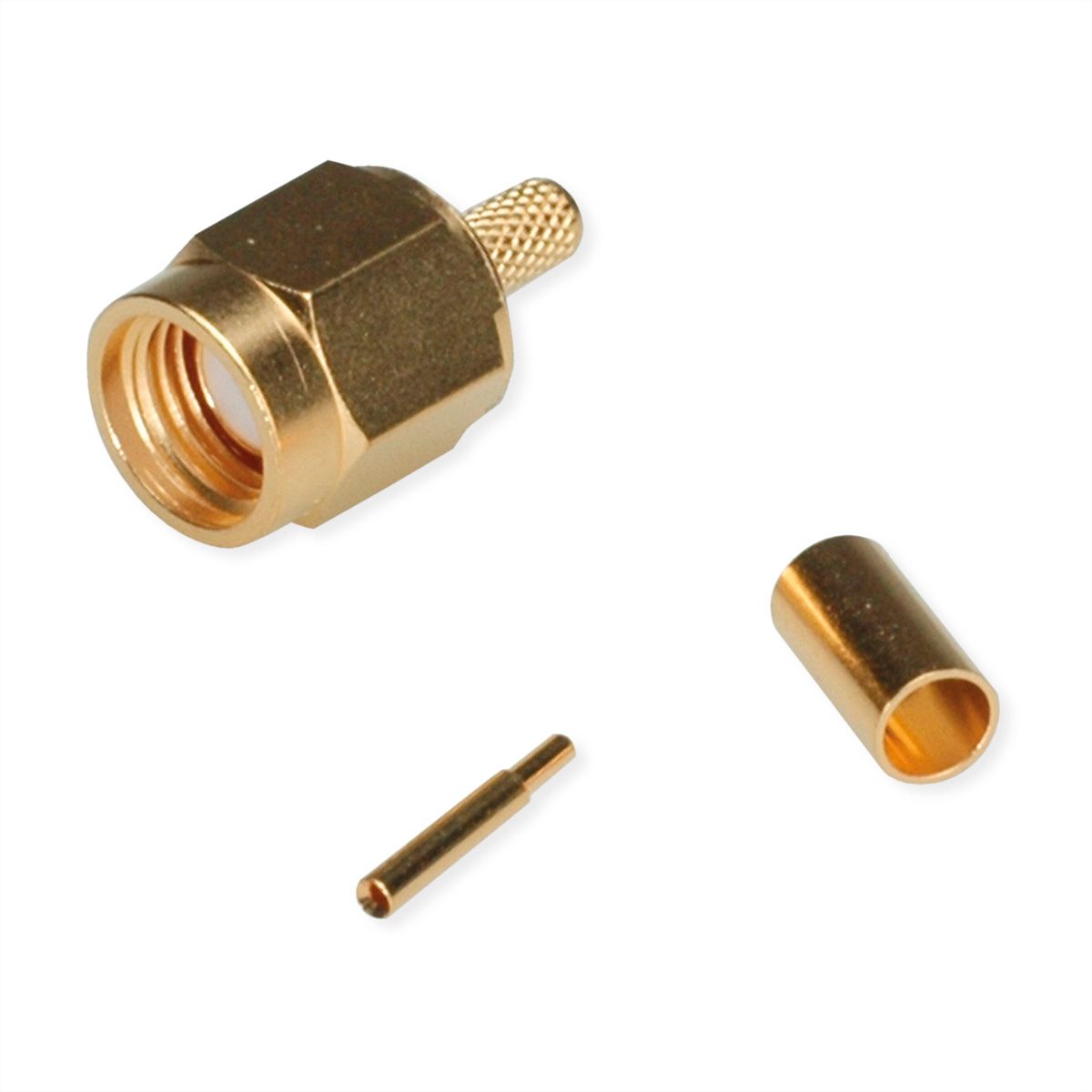 TELEGÄRTNER Connecteur SMA à sertir pour RG-316/U, plaqué or Connexion à souder/à sertir