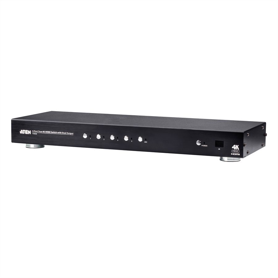 ATEN VS482 Commutateur HDMI True 4K à 4 ports, avec deux sorties