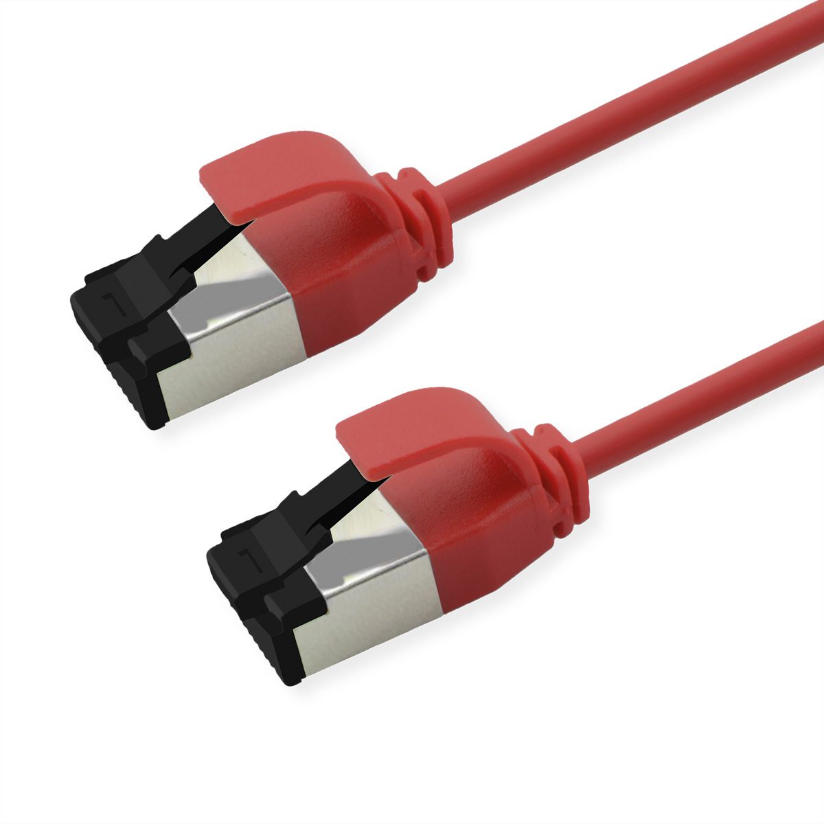 ROLINE Cordon Cat.8.1 (Classe I) S/FTP (PiMF), LSOH, Slim, PoE, rouge, 1 m