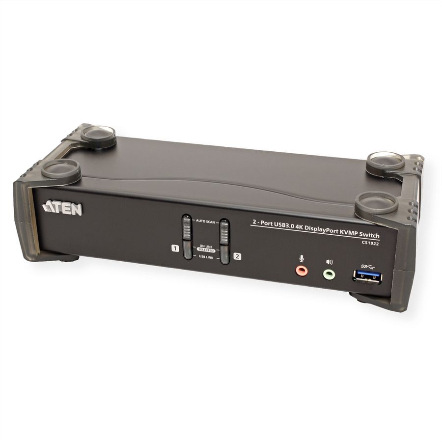 ATEN CS1922 Commutateur KVMP DisplayPort 4K 2 ports USB 3.0