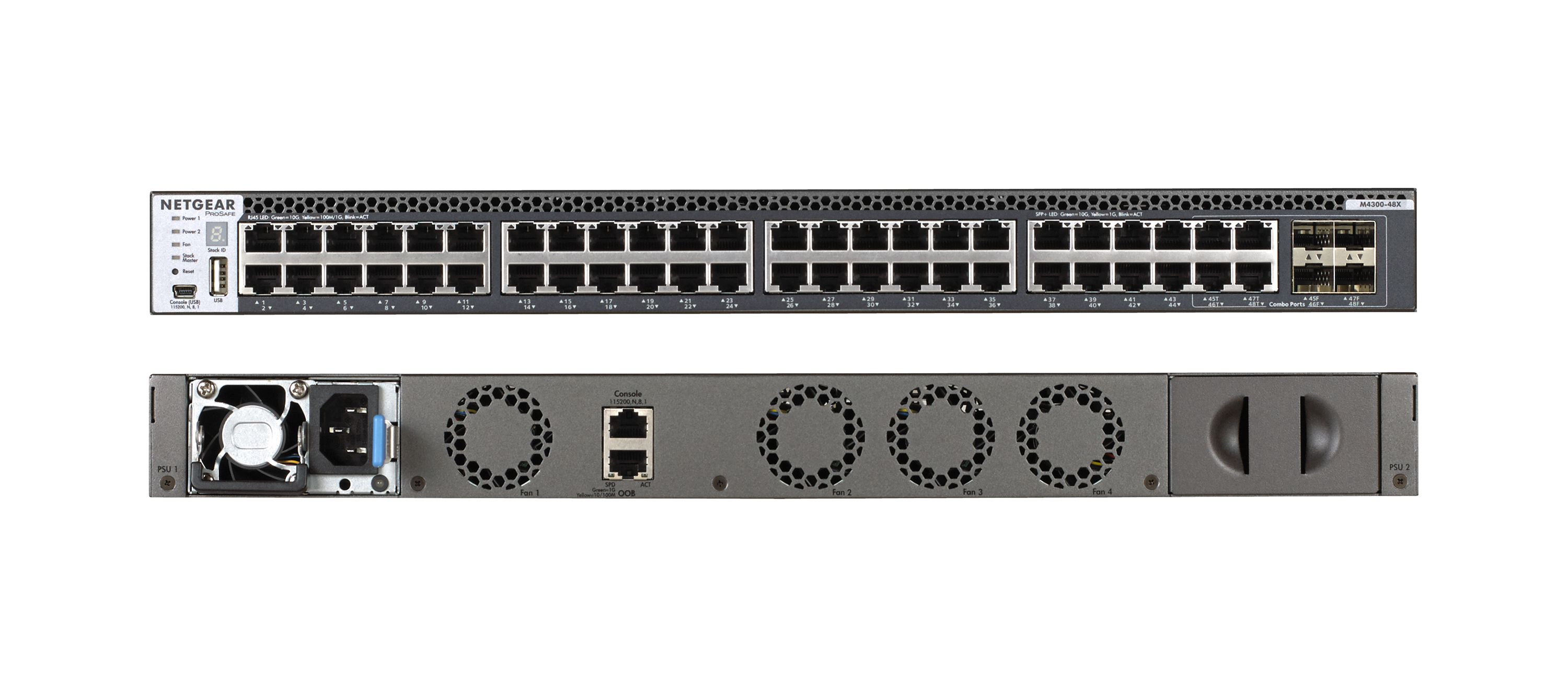 NETGEAR M4300-48X/US/EME Géré 10G Ethernet (100/1000/10000) 1U Gris
