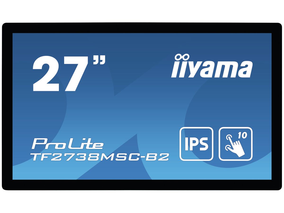 iiyama ProLite TF2738MSC-B2 écran plat de PC 68,6 cm (27") 1920 x 1080 pixels Full HD LED Écran tactile Multi-utilisateur Noir