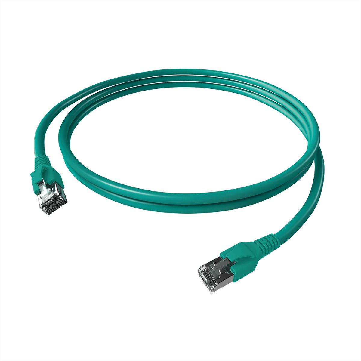 EasyLan FlexBoot Cordon Cat.6A, S/FTP, turquoise, 0,5 m
