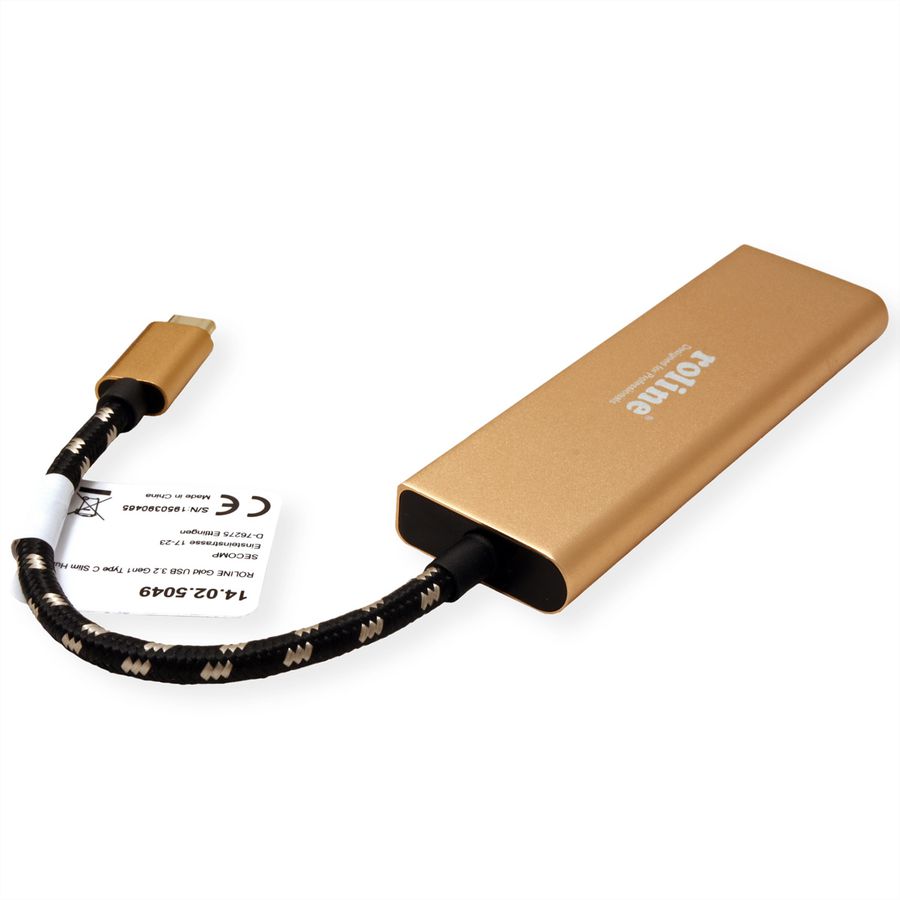 ROLINE GOLD Hub USB 3.2 Gen 1, 4 ports, prise type C
