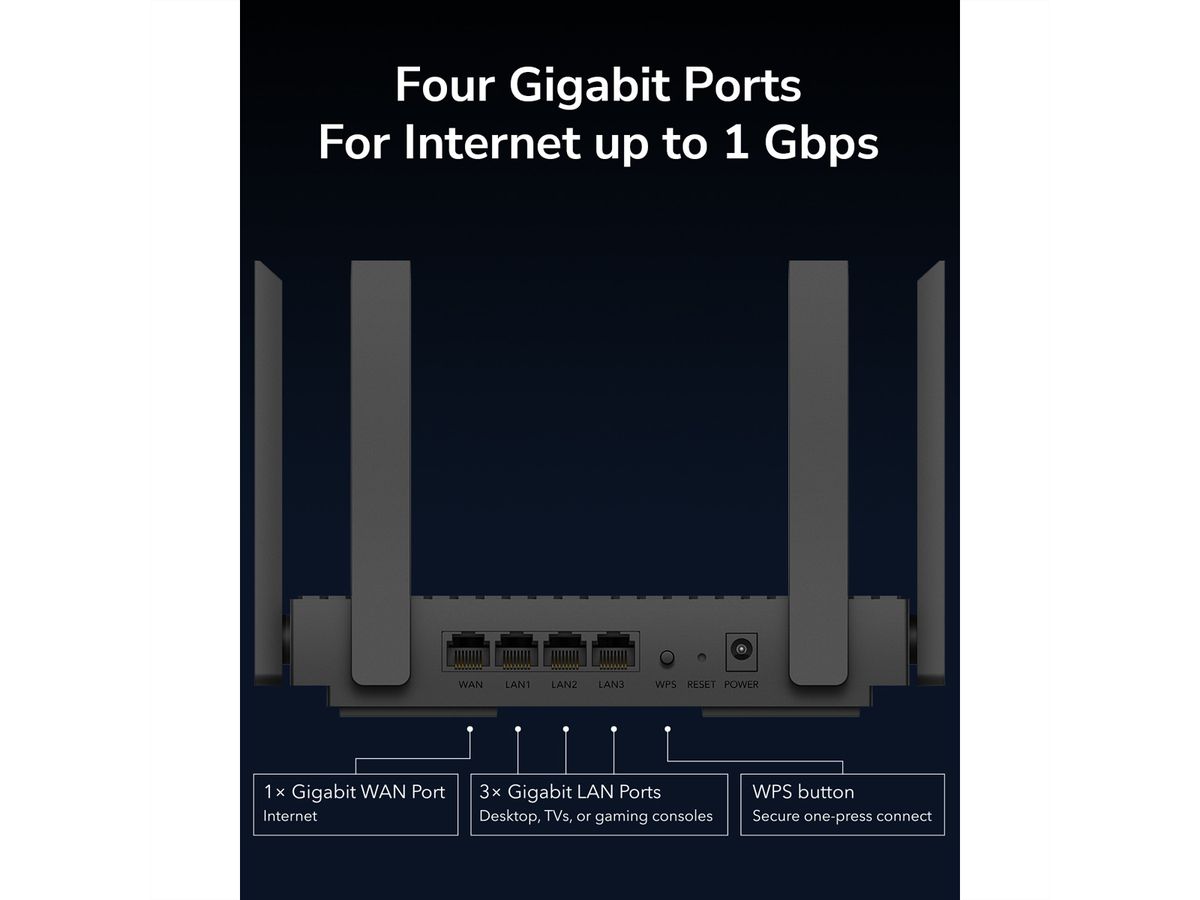 CUDY WR3000 AX3000 Routeur WiFi 6 Mesh, Gigabit
