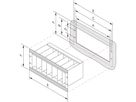 SCHROFF EuropacPRO, garniture pour montage sur panneau, 42 HP