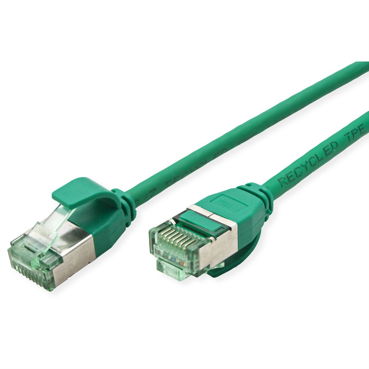 ROLINE RM Cordon DataCenter U/FTP Cat.6A (Classe EA), slim, vert, 0,3 m