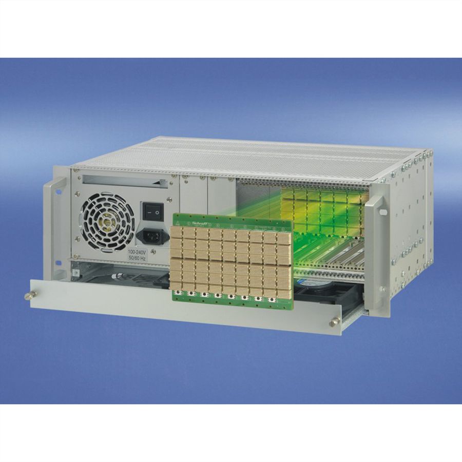SCHROFF 4 U, 9 slots, avec Rear I/O et alimentation ATX