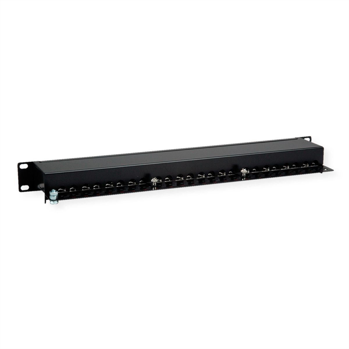 ROLINE Panneau de brassage 19", 1 UH, 24x RJ45, Cat.5e (Classe D), noir