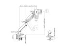 ROLINE Support LCD à gaz, fonction pivot, 5 axes de rotation, max. 15 kg