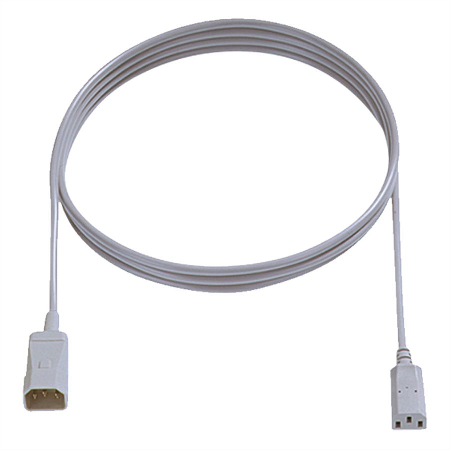 BACHMANN Câble prolongateur H05VV-F 3G0,75mm² , C14 / C13 , gris, 2 m