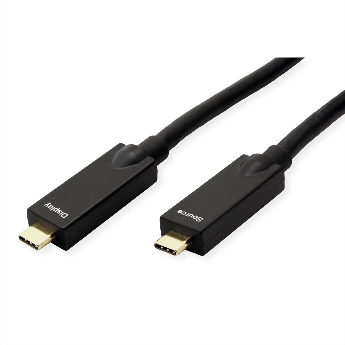 ROLINE Câble USB 3.2 Gen 2, AOC, C-C, M/M, 10Gbit/s, 4K60Hz, PD (Power Delivery) 60W, noir, 10 m