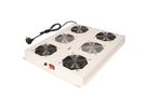 ROLINE 19" Unité de ventilation de toit, 4 ventilateurs, ON/OFF, pour baie serveur par série, gris