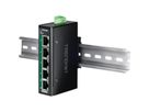 TRENDnet  TI-PELC50 Mini switch industriel rail DIN Fast Ethernet PoE+ à 5 ports
