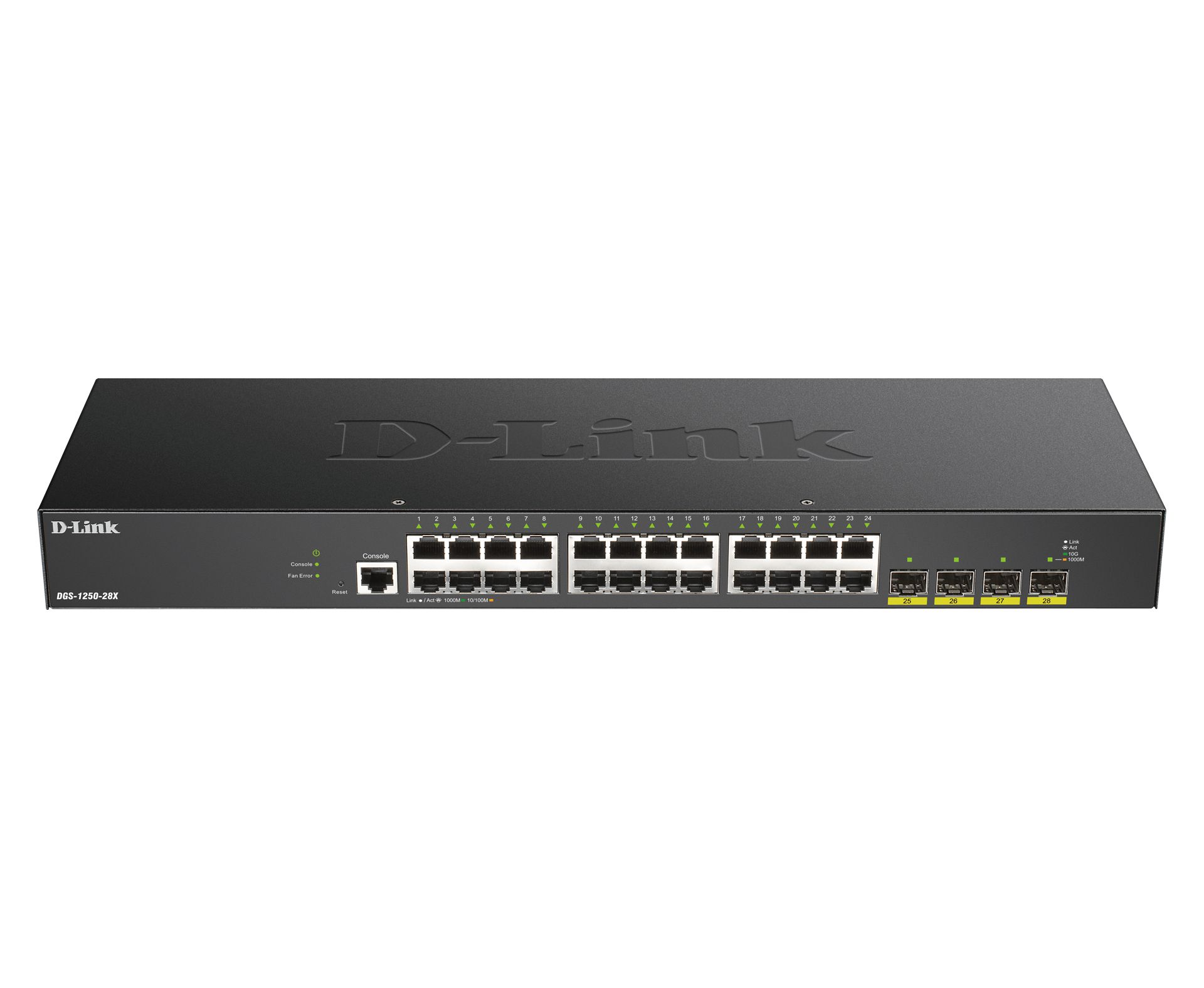 D-Link DGS-1250-28X commutateur réseau Géré L3 Gigabit Ethernet (10/100/1000) Noir