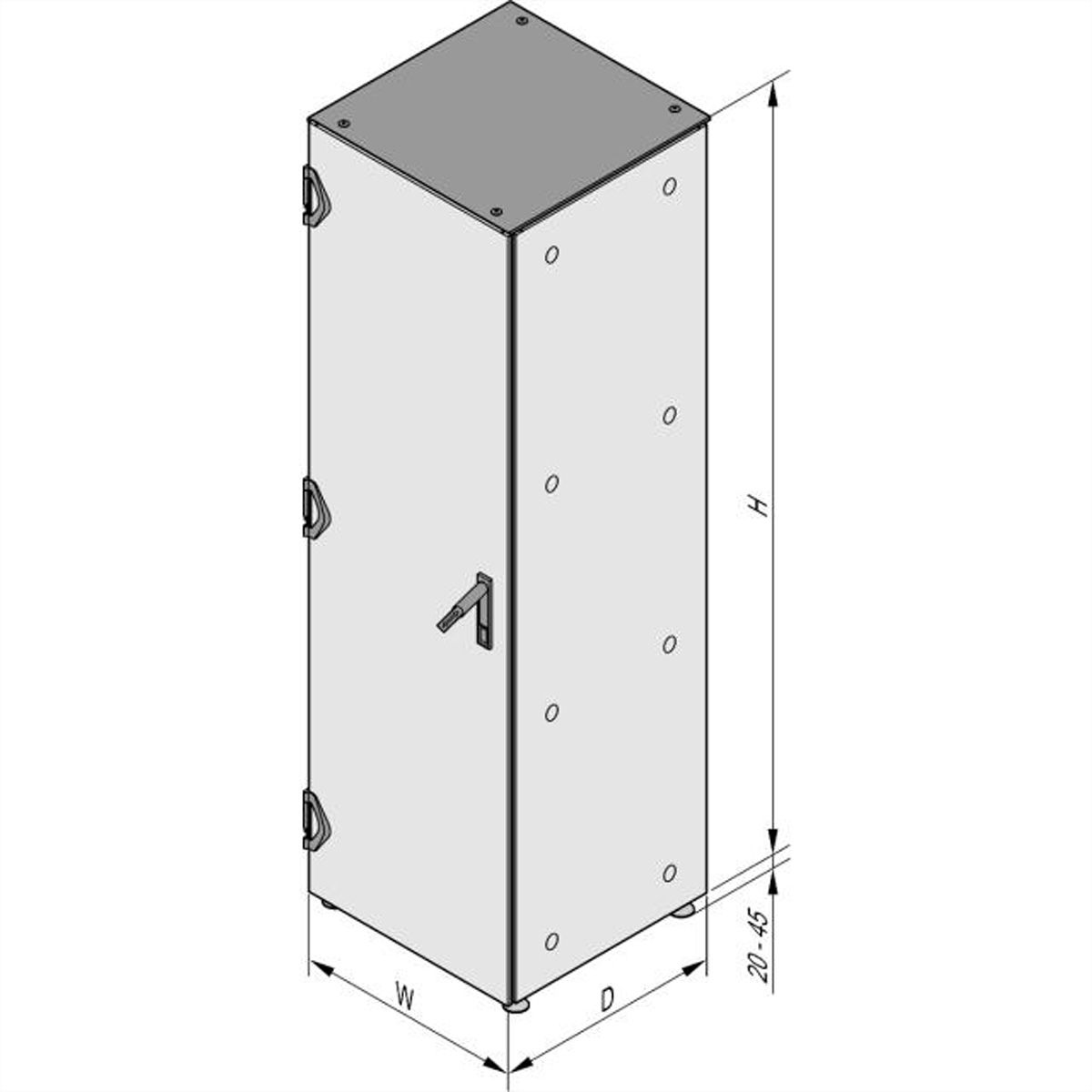 SCHROFF Varistar EMC Cabinet avec porte perforée, 2000H 600W 800D