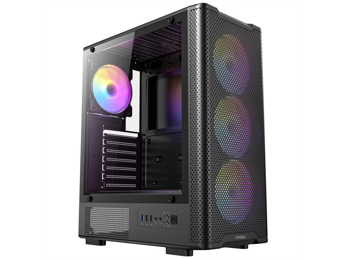 ANTEC VX-310 ARGB Boîtier PC ATX, Micro-ATX , ITX Mid Tower Gaming, noir