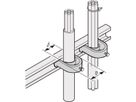 SCHROFF C-Rail Cable Shell, pour faisceau de câbles 42 ? 46 mm