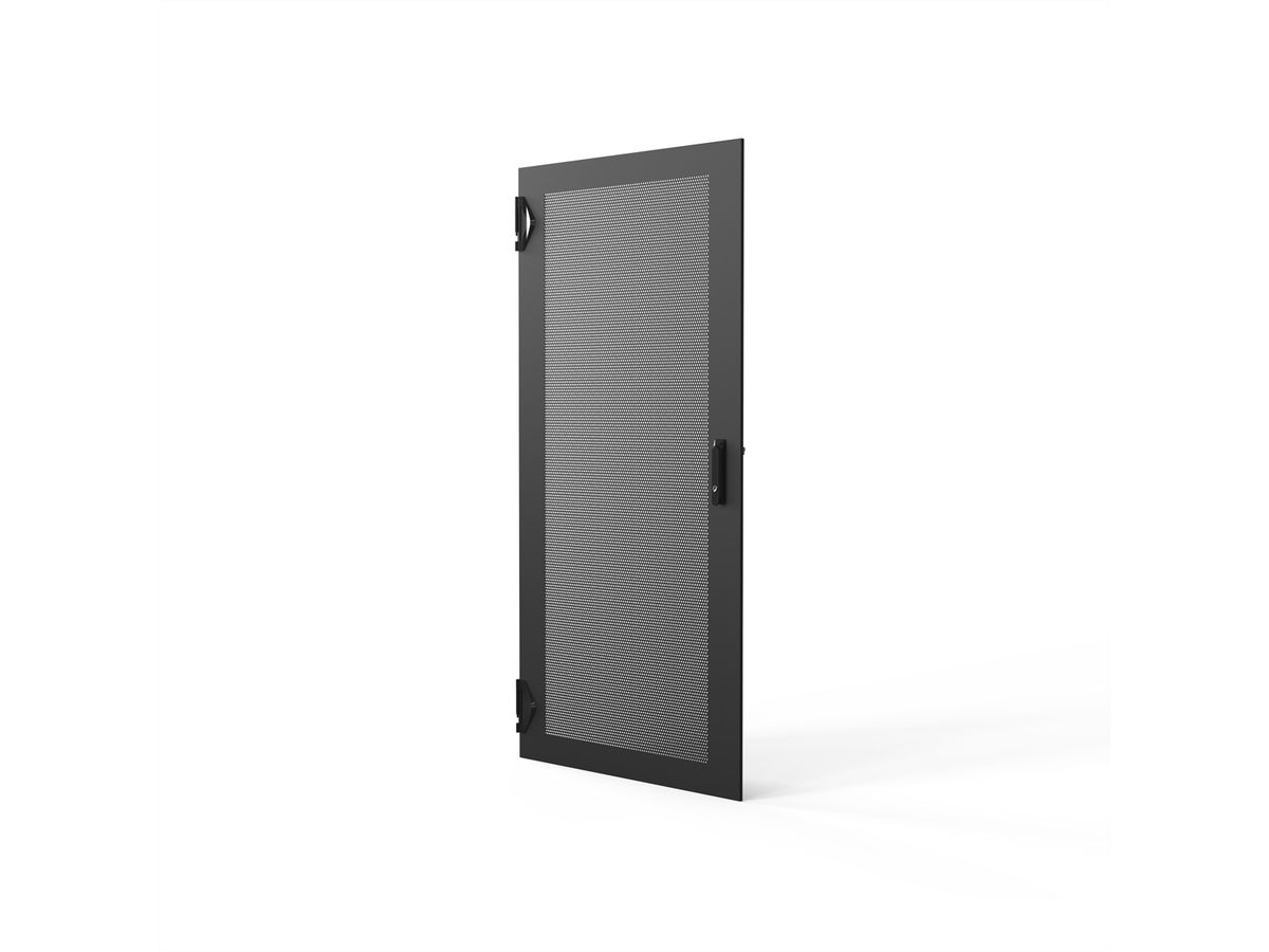 SCHROFF Porte 1200H 800L perforée  IP20 fermeture 1 point RAL7021
