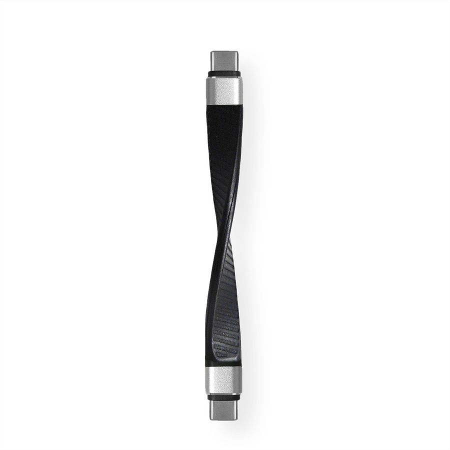 ROLINE Câble USB 3.2 Gen 2 en silicone, avec PD, Emark, C-C, M/M, 8K UHD, 10Gbit/s, 60W, noir, 11 cm