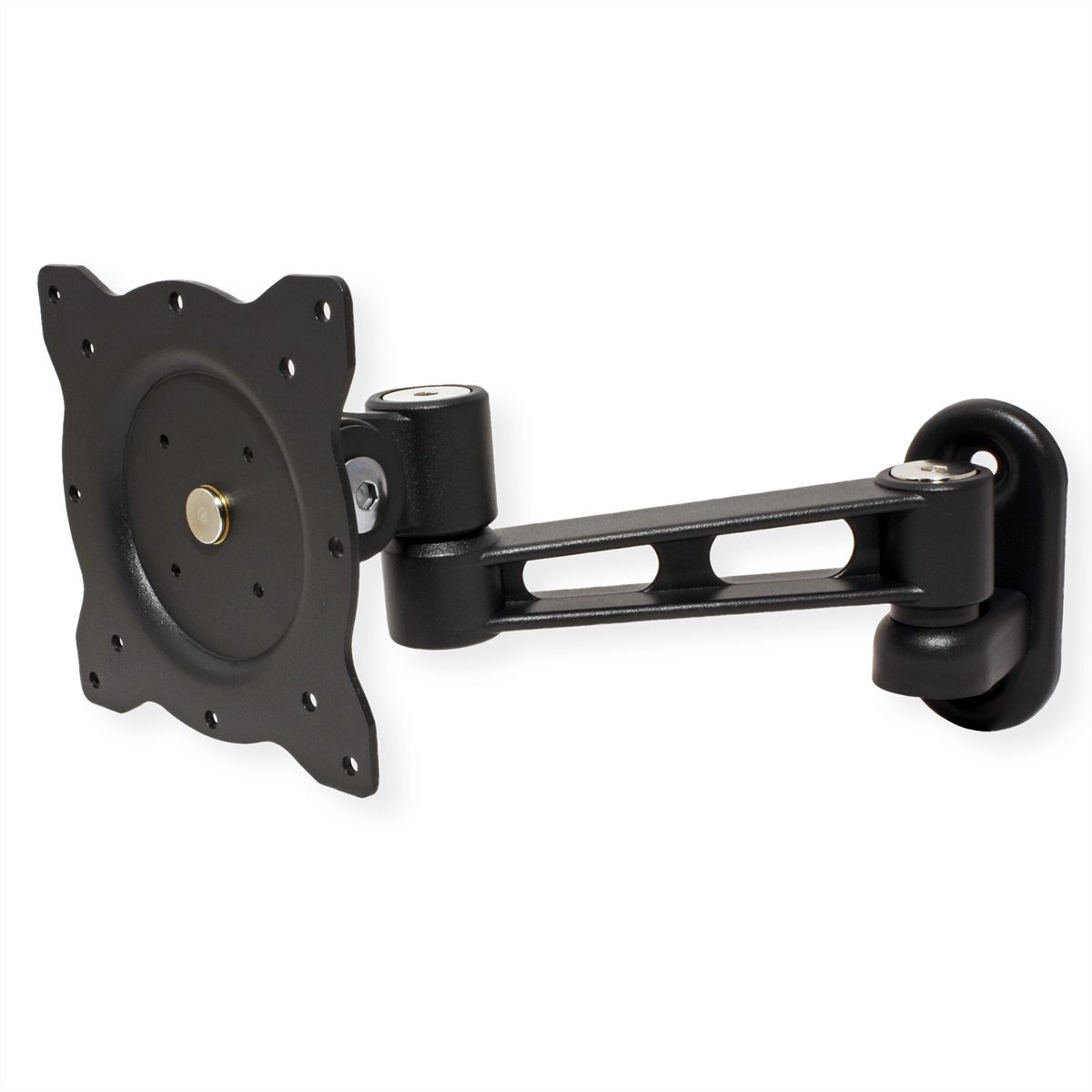 ROLINE Bras LCD inclinable, 4 pivots, montage mural, noir