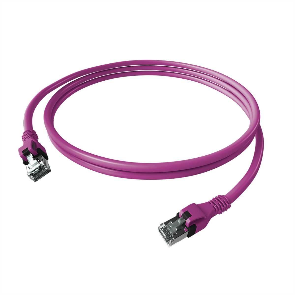 Cordon EasyLan DualBoot PushPull IP20, Cat.6A (Classe EA), S/FTP, violet, 5 m