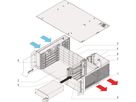 Système CPCI SCHROFF pour PSU enfichable, horizontal, 3 U, 6 slots