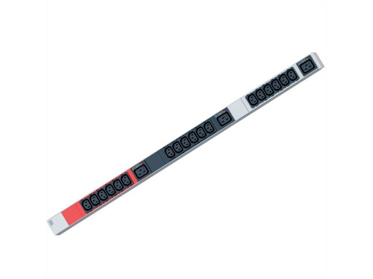 BACHMANN IT PDU ALU 1U 18xC13 3xC19 CEE 3x16A rouge