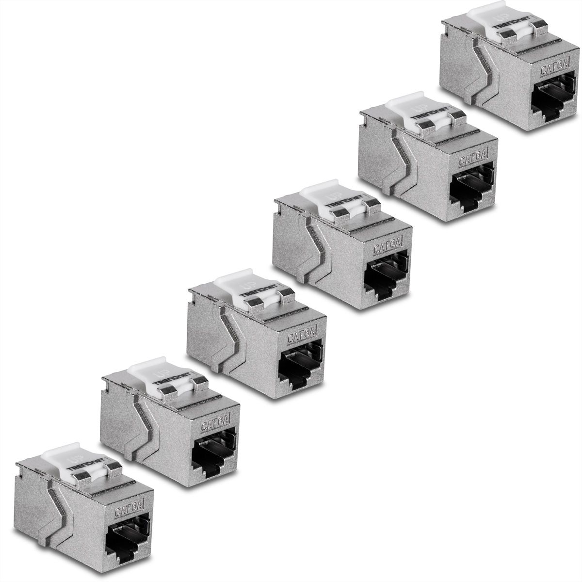 TRENDnet TC-KC06C6A Coupleurs keystone Cat6A alignés, Pack de 6
