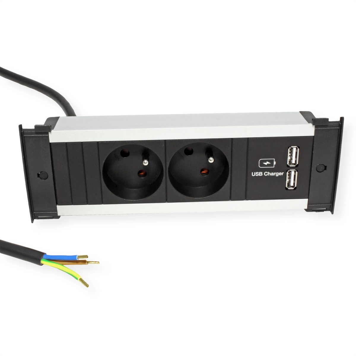 BACHMANN KAPSA S 2xUTE 1xUSB courant 2,0m CEE7/7