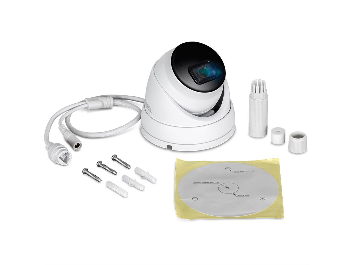 TRENDnet TV-IP1515PI Caméra réseau Tourette fixe IR PoE, WDR H.265 5 MP pour intérieur/extérieur